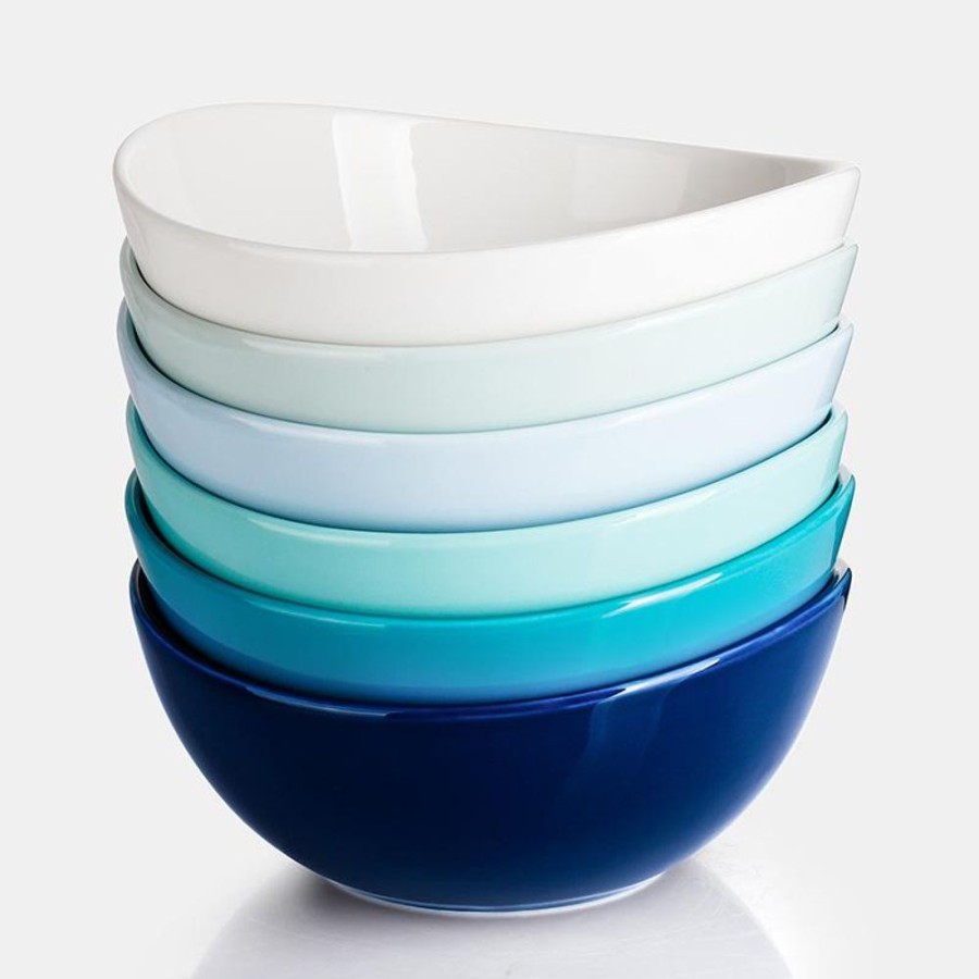 Shop Sweese | Blue Assorted Curved Porcelain Bowls