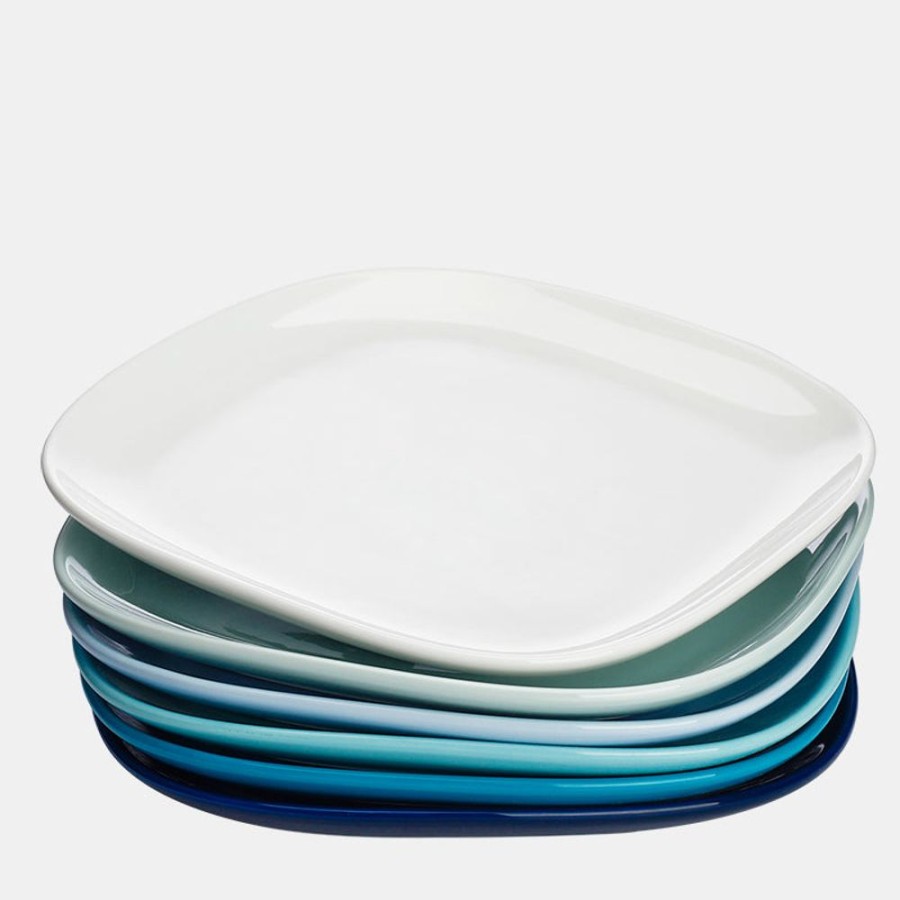 Dinnerware Sweese | Blue Assorted Square Porcelain Plates