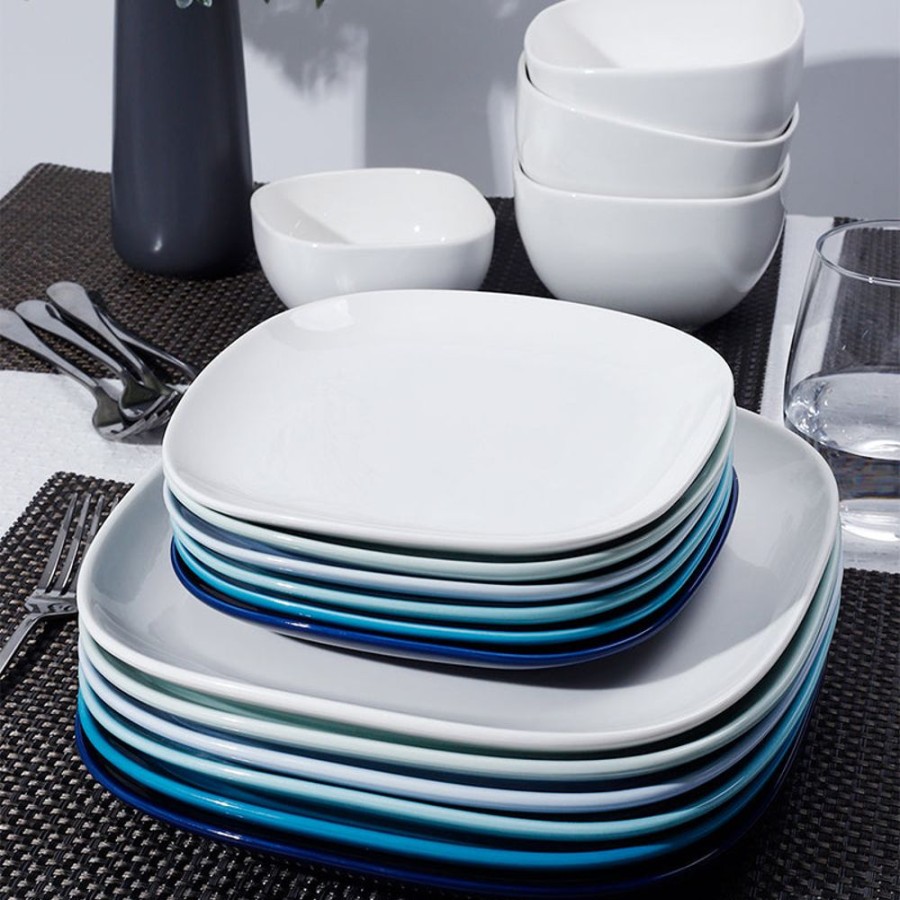 Dinnerware Sweese | Blue Assorted Square Porcelain Plates