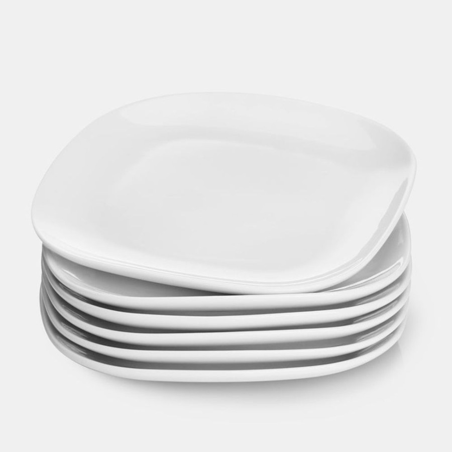 Dinnerware Sweese | Square White Porcelain Plates