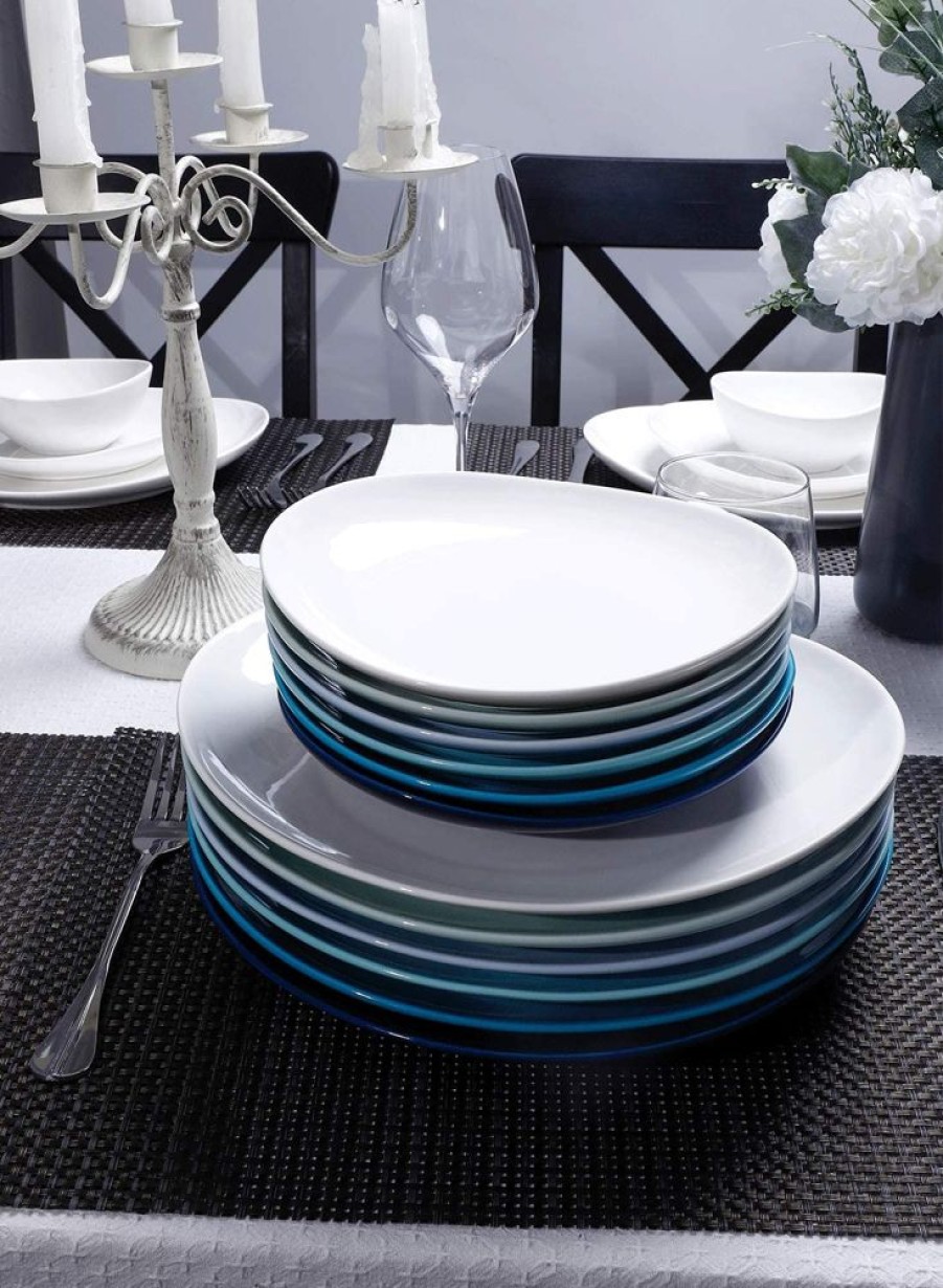 Shop Sweese | Blue Assorted Curved Porcelain Plates