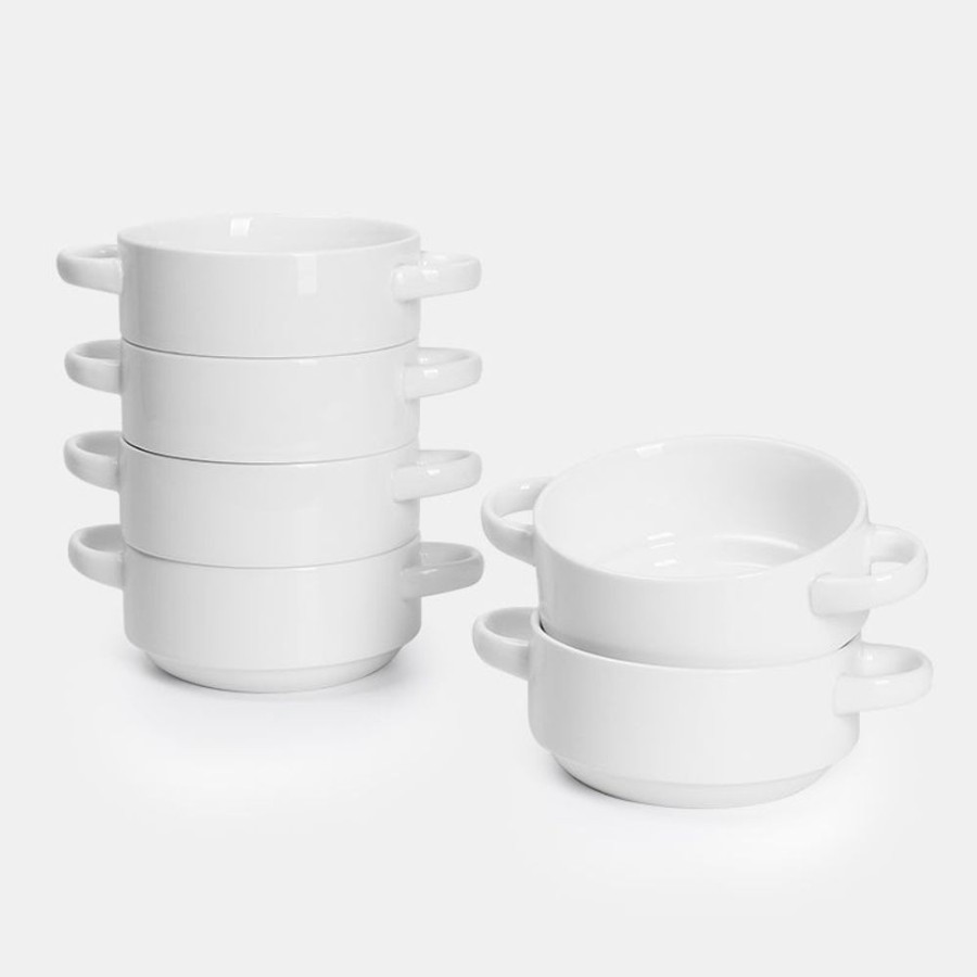 Dinnerware Sweese | Porcelain Soup Bowls With Handles