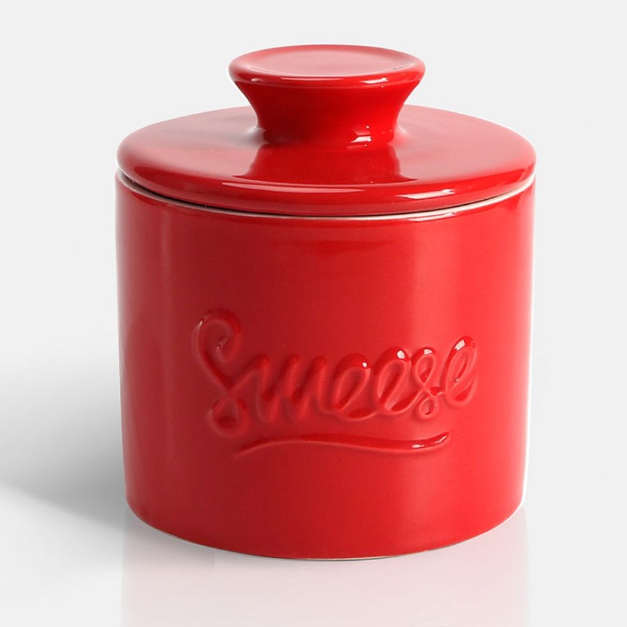 Entertaining Sweese | Porcelain Butter Keeper, Red