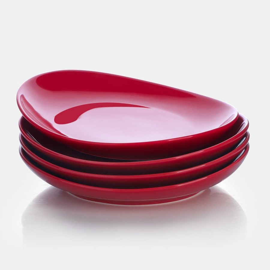 Shop Sweese | Red Curved Porcelain Plates