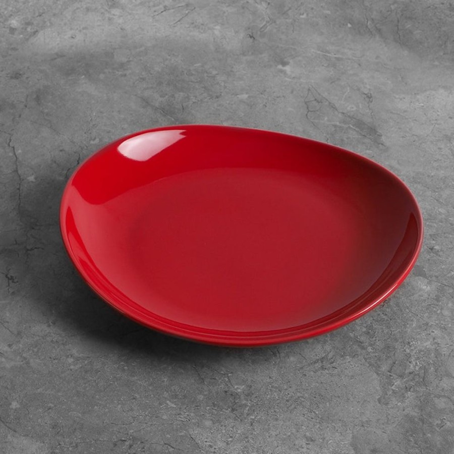 Shop Sweese | Red Curved Porcelain Plates