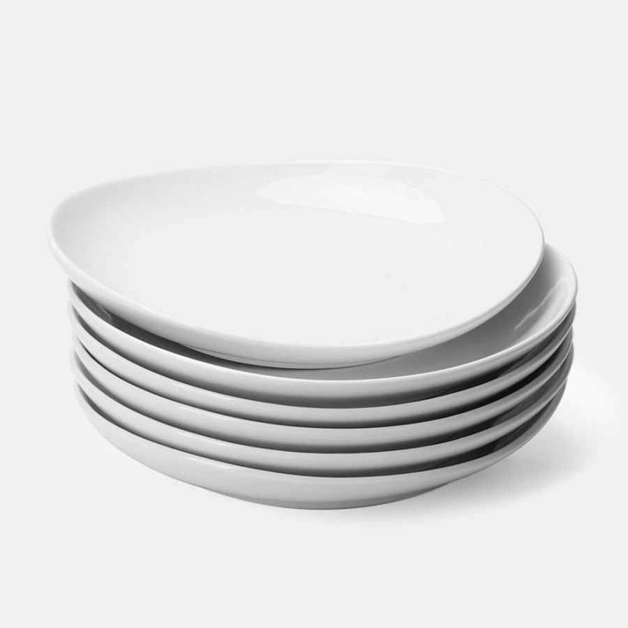 Dinnerware Sweese | White Curved Porcelain Plates