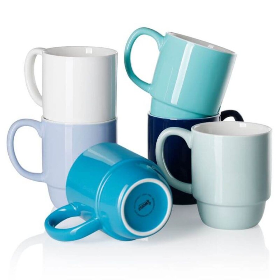 Shop Sweese | Blue Assorted Porcelain Stackable Mug Set