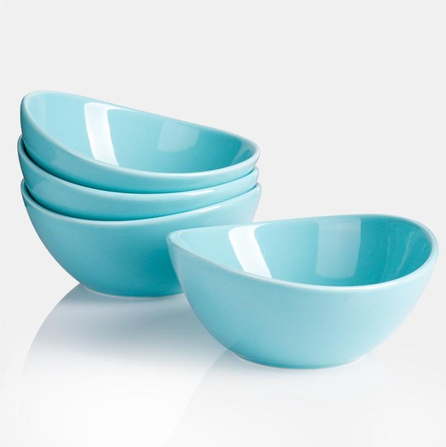 Shop Sweese | Turquoise Curved Porcelain Bowls, Set Of 4