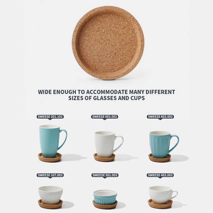 Drinkware Sweese | 4 Inch Cork Coasters