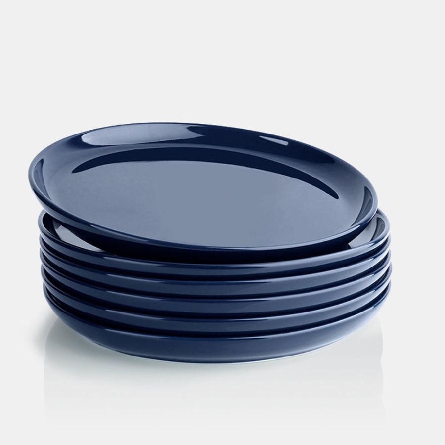 Shop Sweese | Navy Round Porcelain Plates, Set Of 6