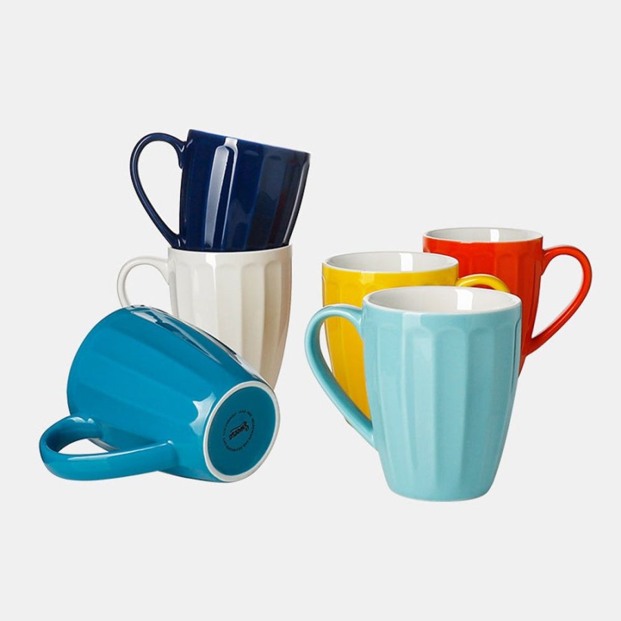 Shop Sweese | 14 Ounce Fluted Porcelain Mugs