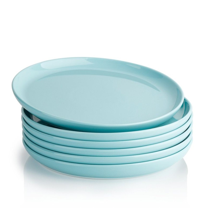 Shop Sweese | Turquoise Round Porcelain Plates, Set Of 6