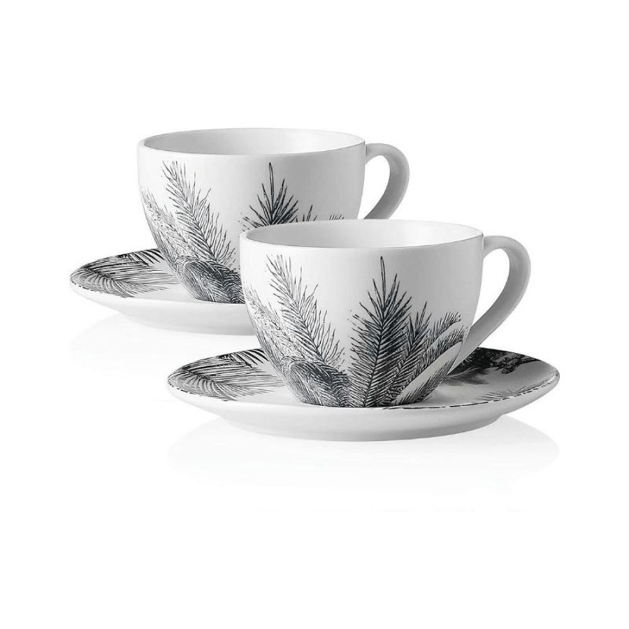 Shop Sweese | Ceramic Cups With Saucers, Set Of 2