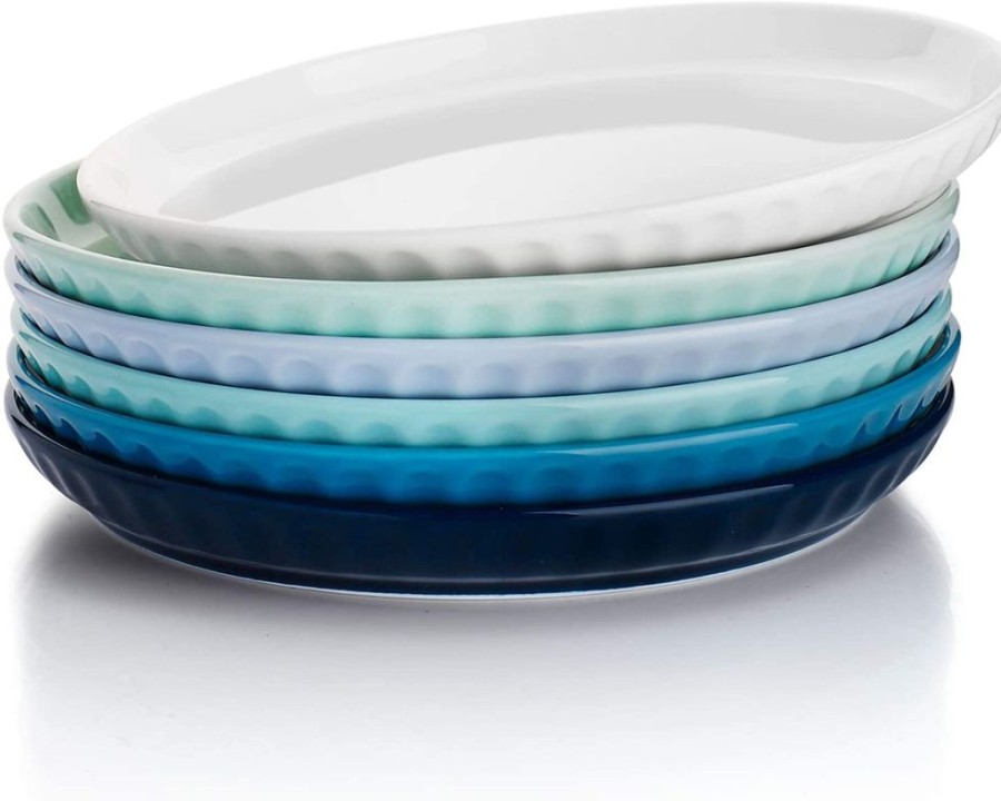 Dinnerware Sweese | Cold Assorted Fluted Round Porcelain Plates