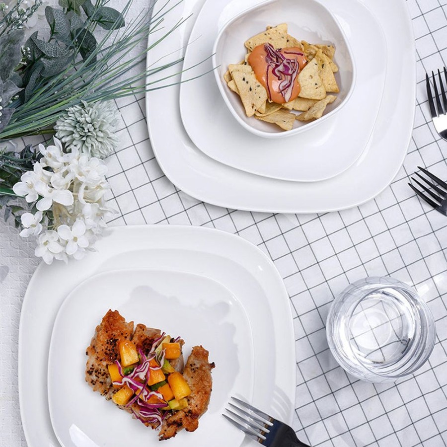 Shop Sweese | Square White Porcelain Plates