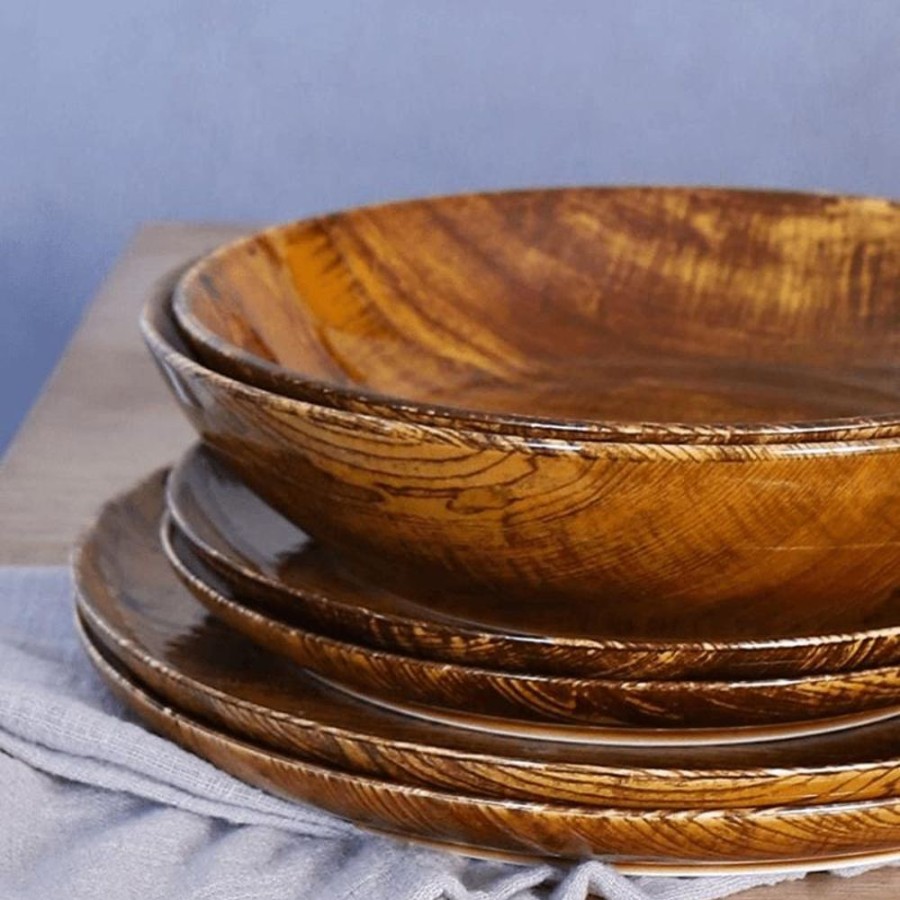 Shop Sweese | Woodgrain Porcelain Pasta Bowls