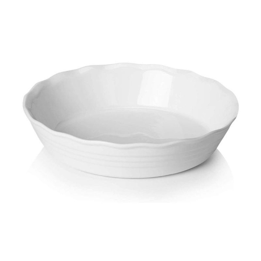 Entertaining Sweese | Color Porcelain Pie Plate With Ruffled Edge