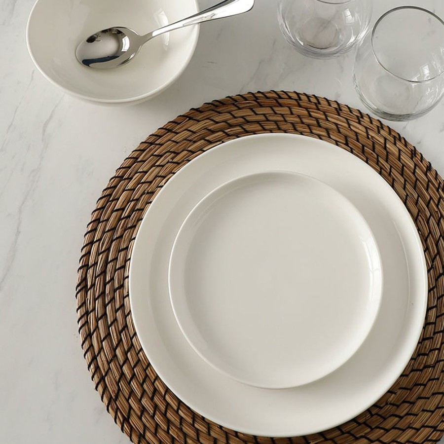 Dinnerware Sweese | White Round Porcelain Plates