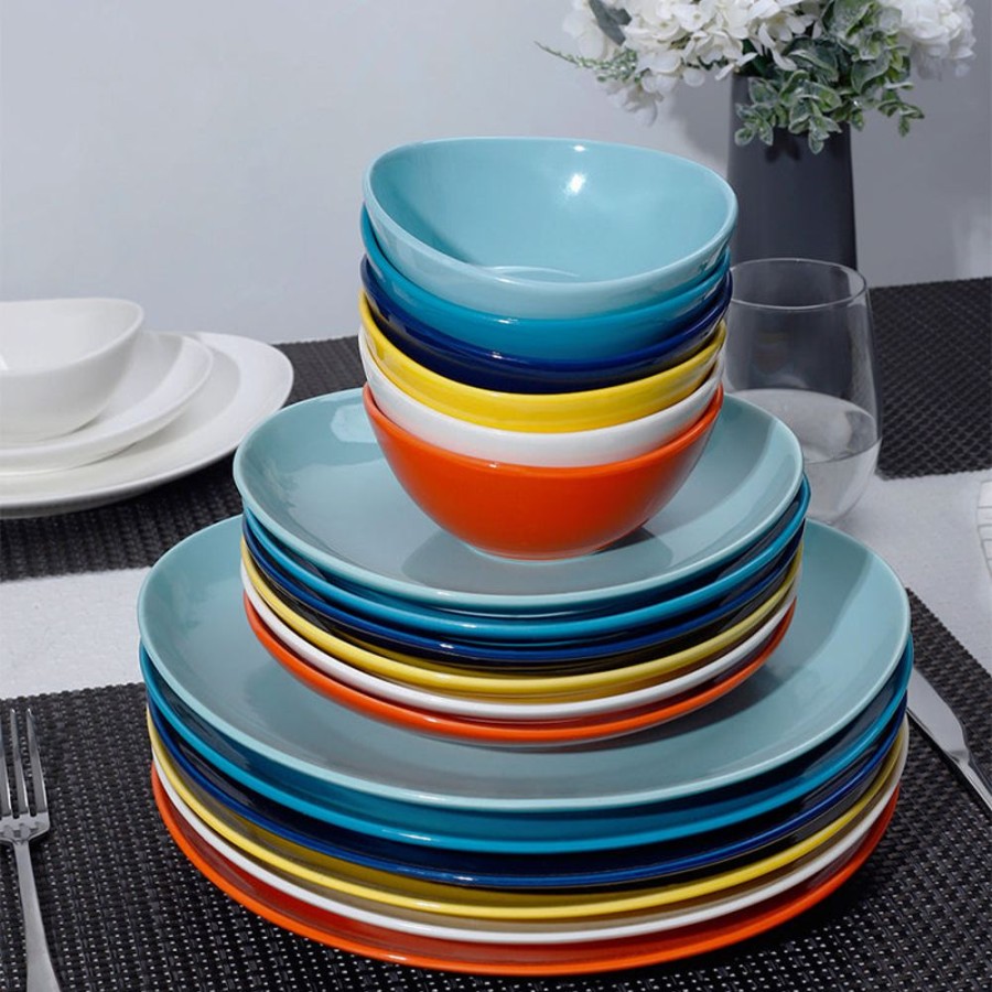 Dinnerware Sweese | Hot Assorted Curved Porcelain Plates