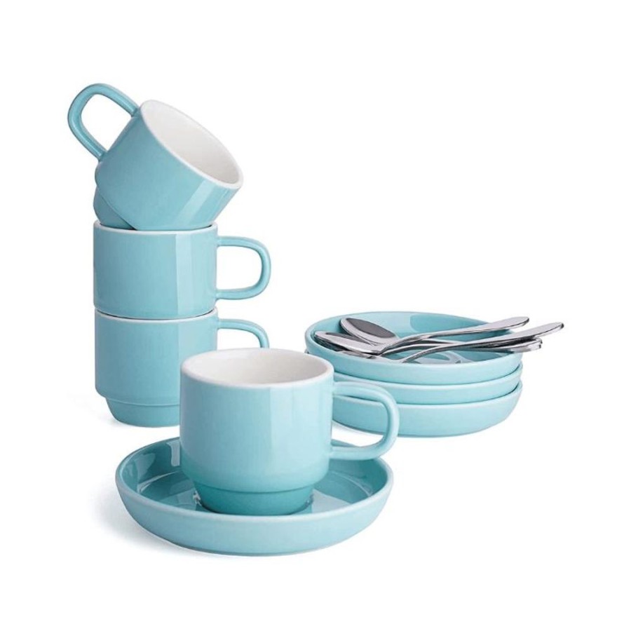 Drinkware Sweese | Espresso Cups With Saucers And Spoons