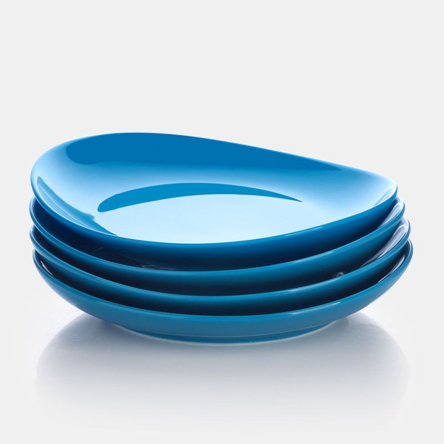 Shop Sweese | Steel Blue Curved Porcelain Plates