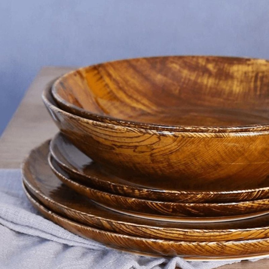 Shop Sweese | Woodgrain Ceramic Plates