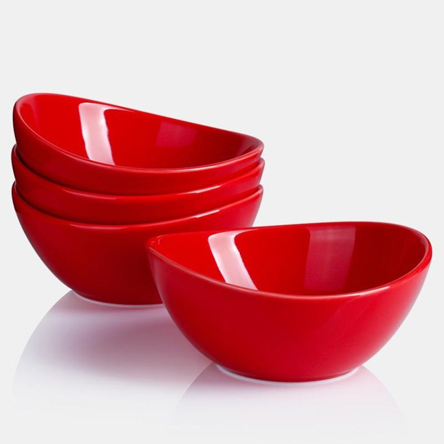 Shop Sweese | Red Curved Porcelain Bowls