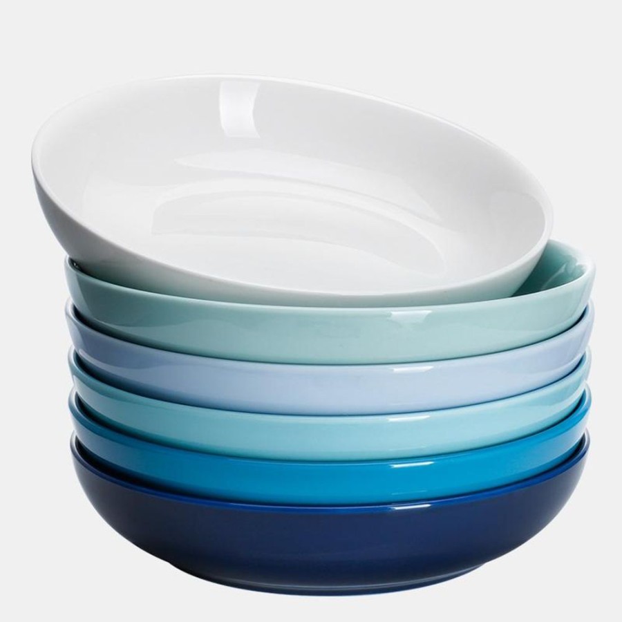 Dinnerware Sweese | Blue Assorted Porcelain Pasta Bowls