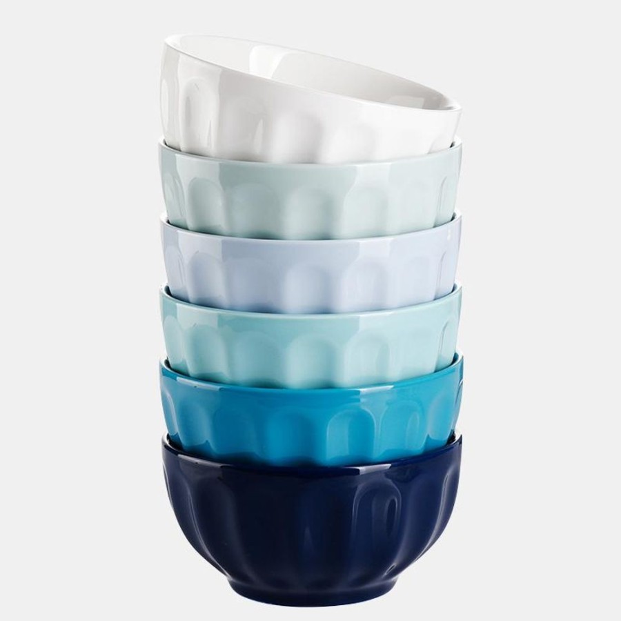 Shop Sweese | Blue Assorted Fluted Porcelain Bowls